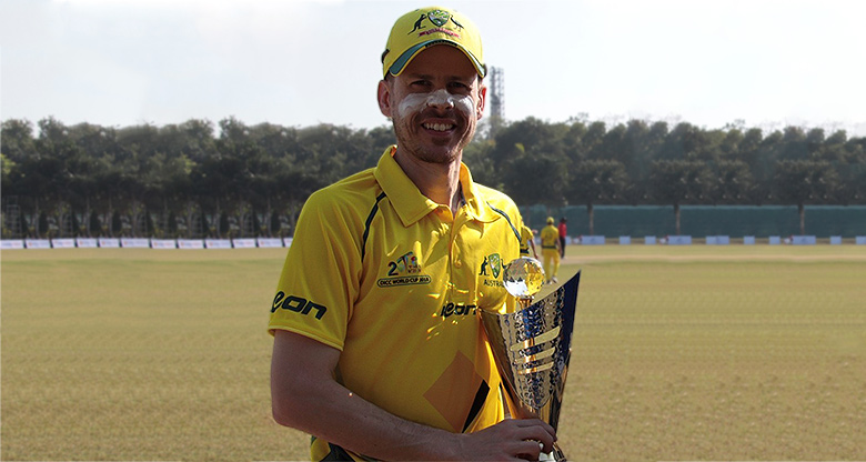 Andrew Park with cricket trophy