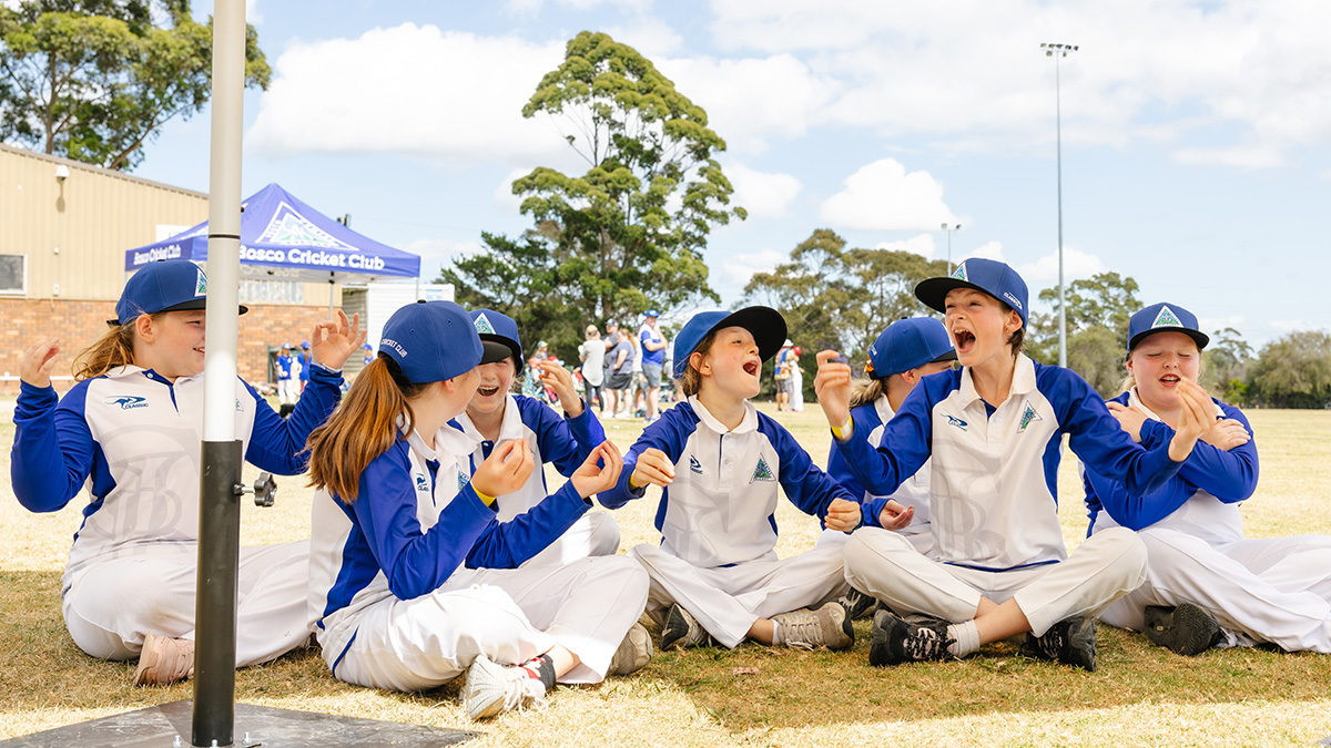 Children at the cricket event
