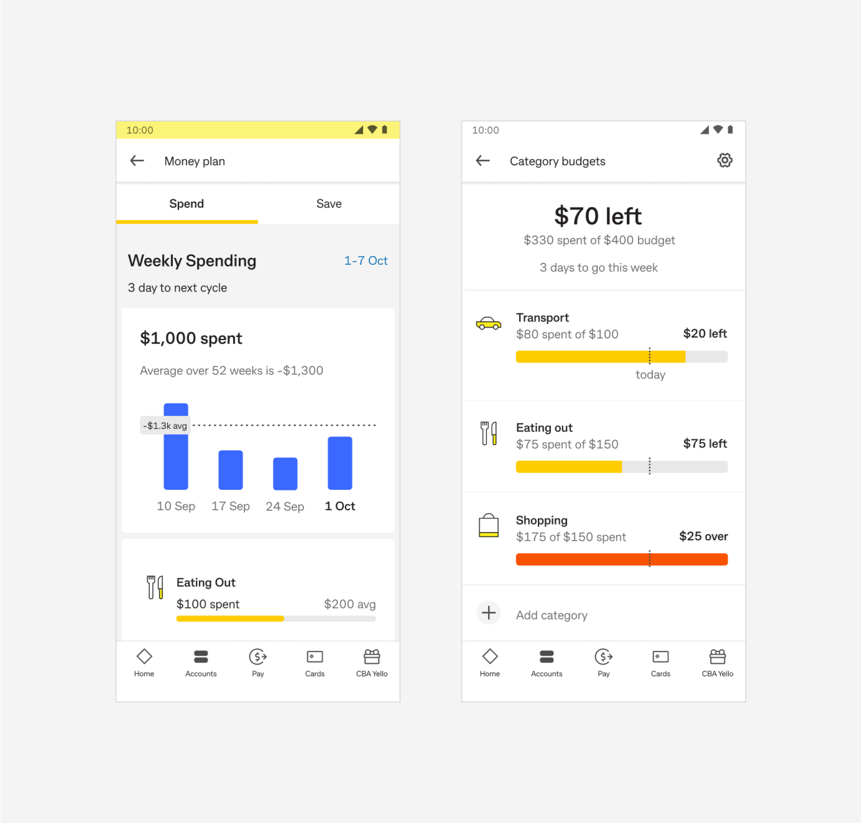 Money Plan in the CommBank app gives you access to handy tools to help you better manage your money, so you can stay in control of your spending and saving – all from the convenience of an app.