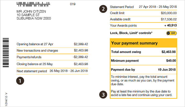 Understanding Credit Card Statements CommBank