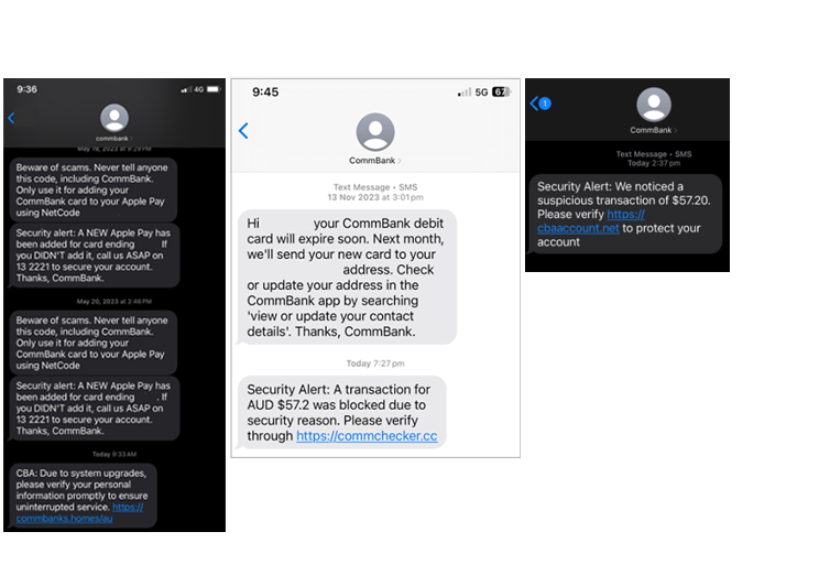Scam: "Investment scam text example, impersonating CommSec"
