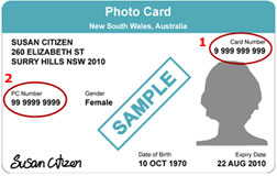 card nsw number sample photocard licence pc employment program personal au